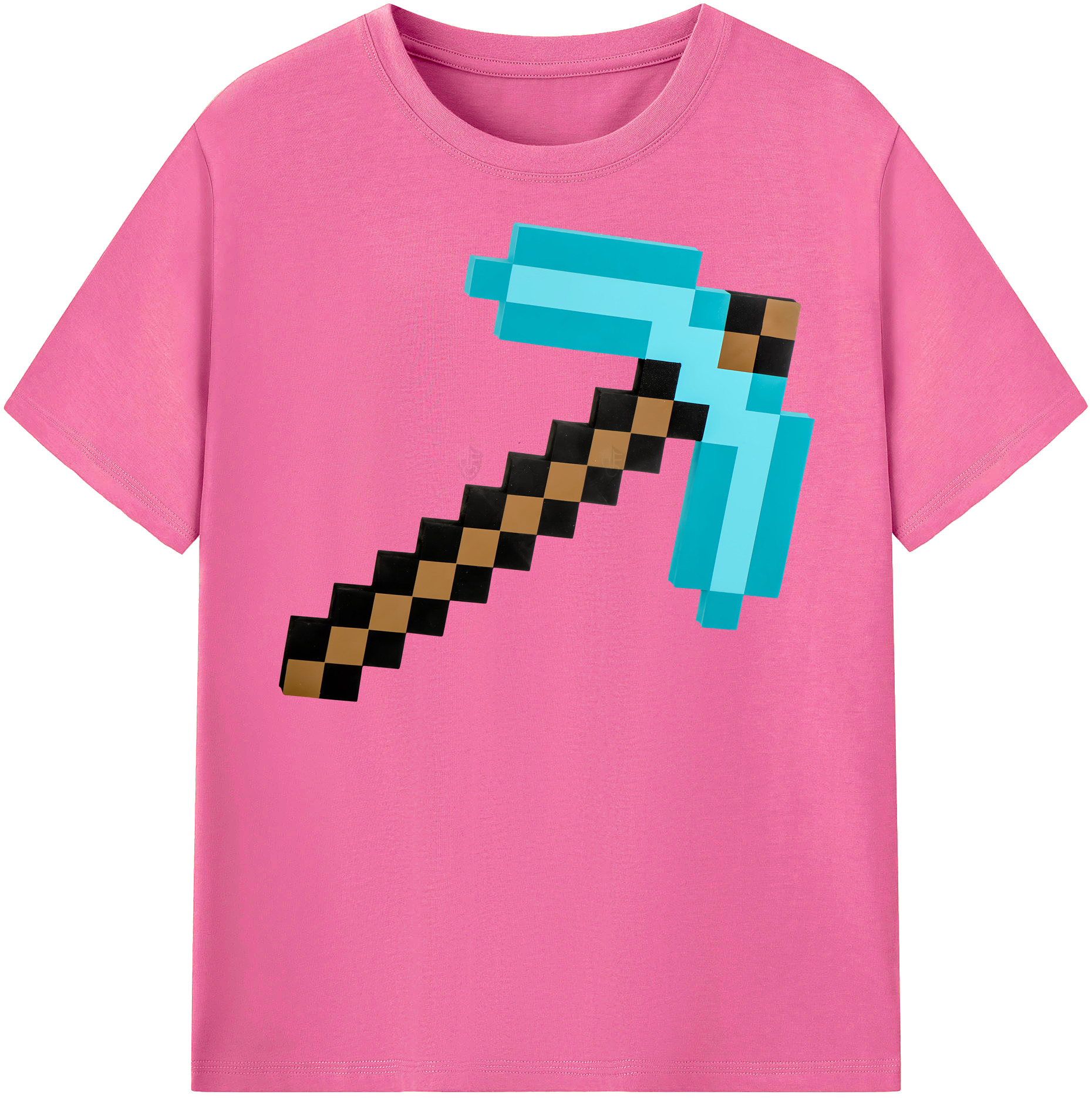 （画像用） マインクラフト ブロックの世界 Minecraft MC Block world レディースカジュアルプリントTシャツ（綿100％）